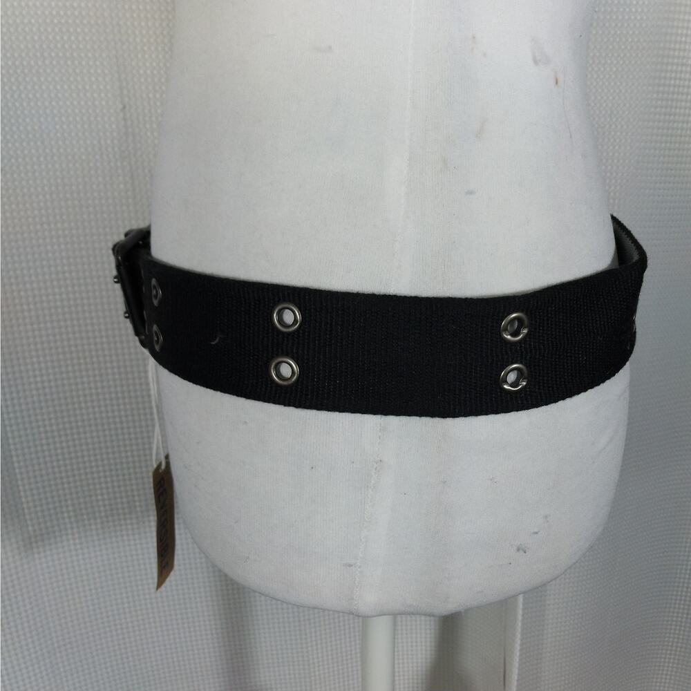 NWT! AEROPOSTALE! BLACK, GRAY REVERSIBLE RIVETED DETAIL MIDNIGHT BUCKLE BELT! M - Picture 6 of 16